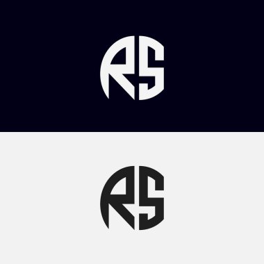 RS initial letter logo vector template | Creative modern monogram Circle logo