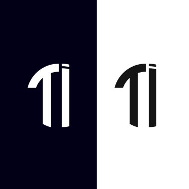 TI initial letter logo vector template | Creative modern monogram Circle logo