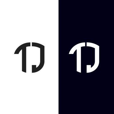 TJ initial letter logo vector template | Creative modern monogram Circle logo