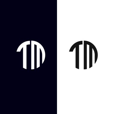 TM initial letter logo vector template | Creative modern monogram Circle logo