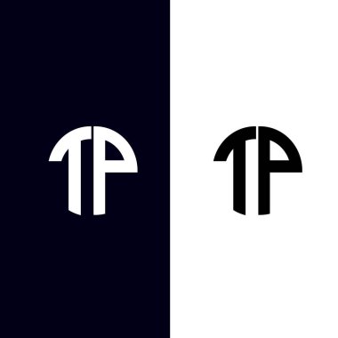 TP initial letter logo vector template | Creative modern monogram Circle logo