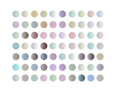 Uygulamalar, ui, ux, web tasarımı, afiş ve benzeri uygulamalar için pastel renk eğrisi daireleri koleksiyonu. Pastel gradyan paketi