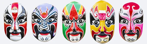 Sbírka Nejlepších Malování Obličeje Tradiční Čínská Opera — Stock fotografie