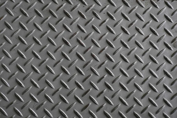 Prata Pintado Placa Metálica Superfície Derrapante Metal Diamante Placa Textura — Fotografia de Stock