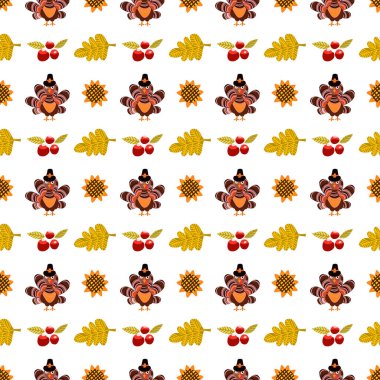 Şükran Günü 'nde pürüzsüz bir düzen. Tekstil veya kitap kapakları, imalat, duvar kağıtları, baskı, hediye paketi ve yapıştırma kitabı için şenlikli sonbahar arkaplanı.