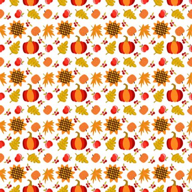 Şükran Günü 'nde pürüzsüz bir düzen. Tekstil veya kitap kapakları, imalat, duvar kağıtları, baskı, hediye paketi ve yapıştırma kitabı için şenlikli sonbahar arkaplanı.