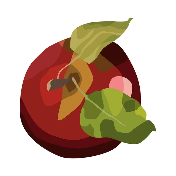 Vecteur Pomme rouge . — Image vectorielle