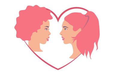 Eşcinsel bir çift. Sevgililer Günü. Valentine kartı.
