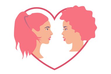 Eşcinsel bir çift. Sevgililer Günü. Valentine kartı.