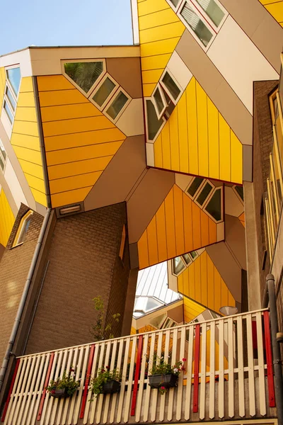 Cube houses in Rotterdam in the Netherlands. Modern architecture.