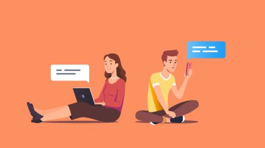 Kurye uygulaması kullanan çift