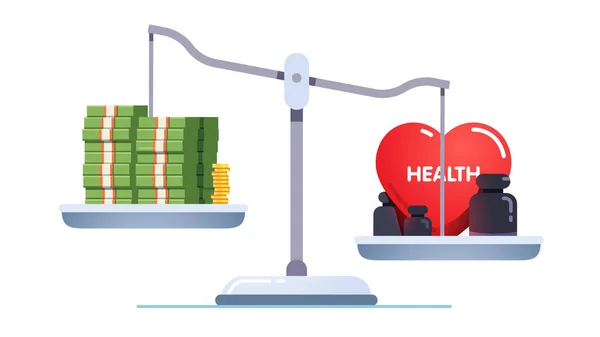Конфлікт щодо витрат на лікування охорони здоров'я — стоковий вектор