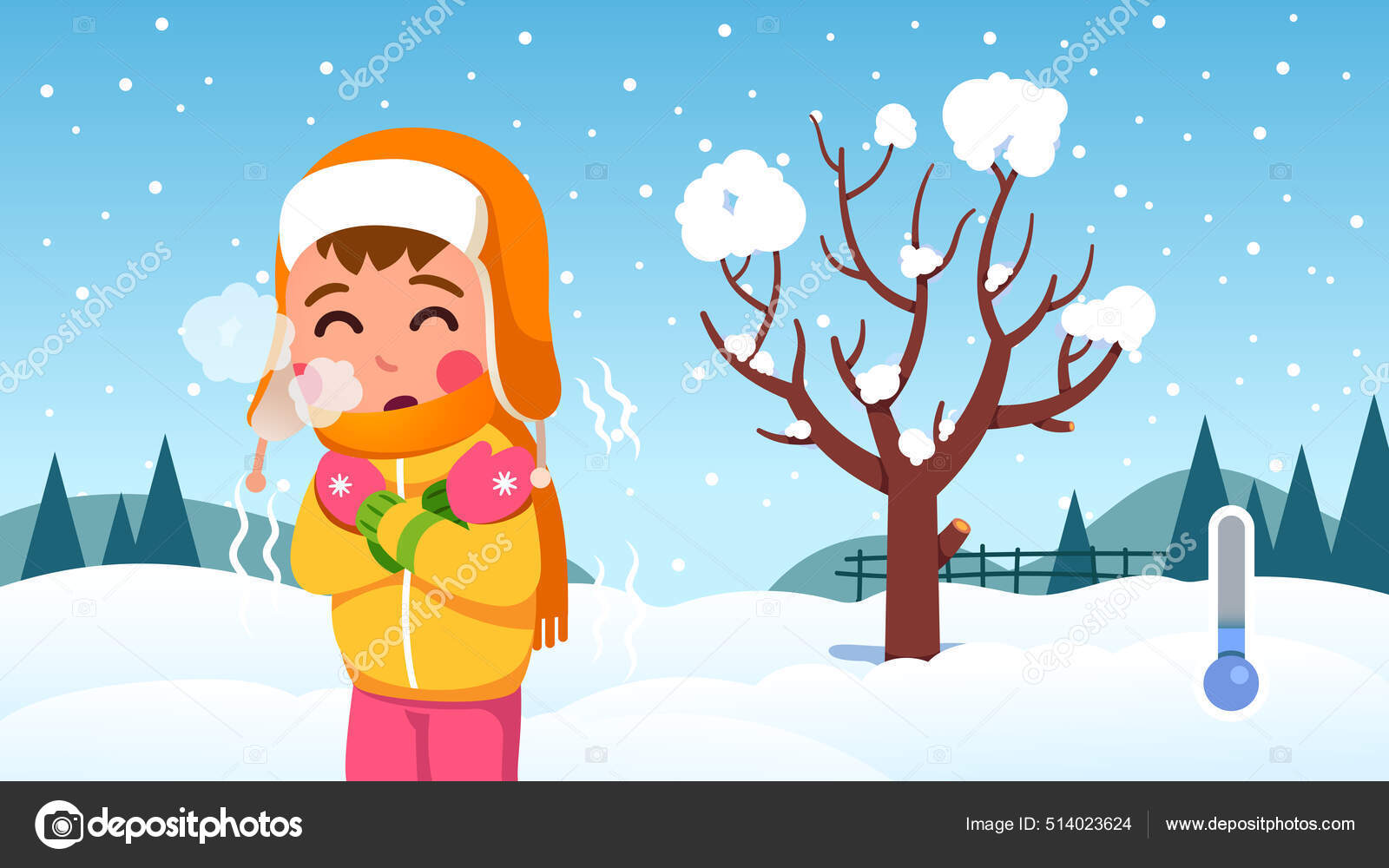 Clipart freezing cold Vector Art Stock Images | Depositphotos