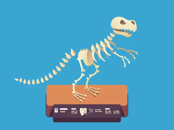 Tyrannosaurus rex dinoszaurusz csontvázak — Stock Vector
