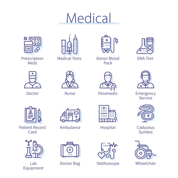 Medical thin line icon pack. Hospital set Stock Illustration