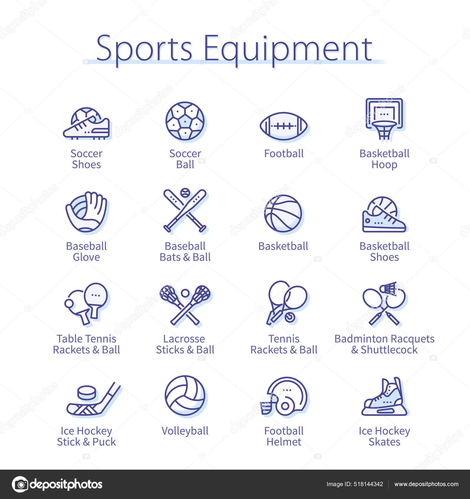 Badminton set sport equipment and accessories Vector Image