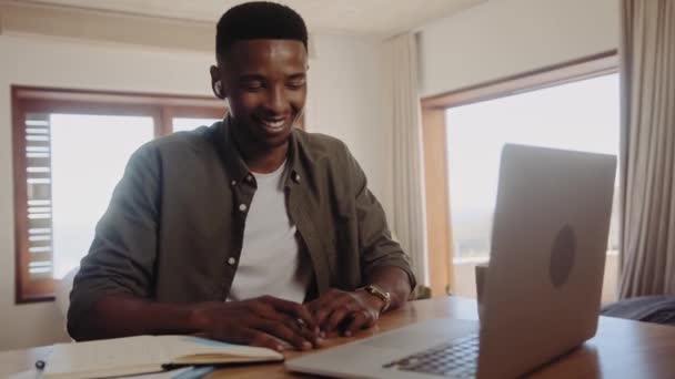 Young Adult Black African American Male Smiling Talking Taking Notes — Vídeos de Stock