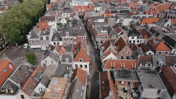 Drone View Old European City Summer Aerial Cityscape Netherlands Netherlands — Stockvideo