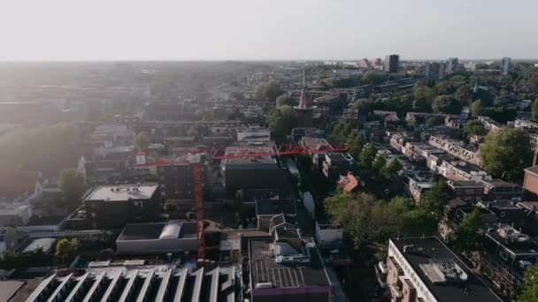 Paysage Urbain Tourné Partir Drone Construction Ville Européenne Paysage Urbain — Video