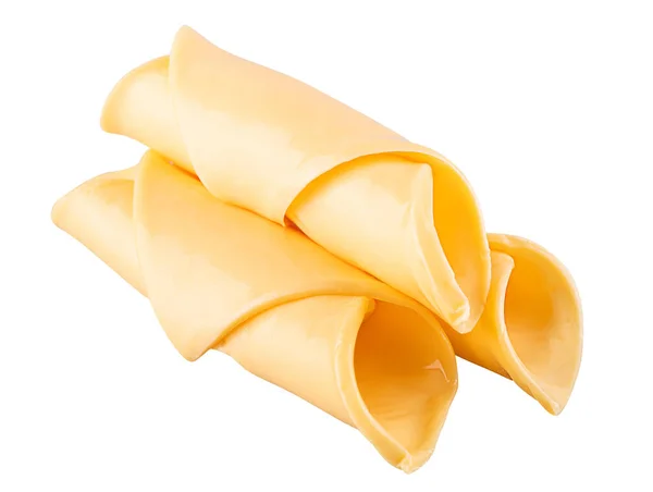 Τυρί Σάντουιτς Φέτες Απομονωμένο Λευκό Φόντο — Φωτογραφία Αρχείου