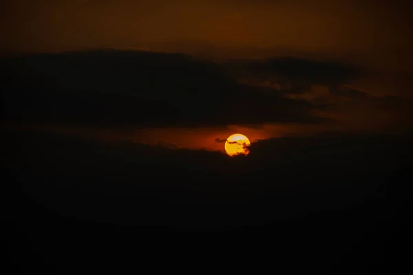 Sunset Nature Background Dramatic Cloud — Foto de Stock