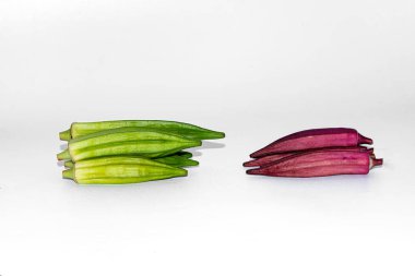 fresh okra ( Lady Finger ) isolated on white background