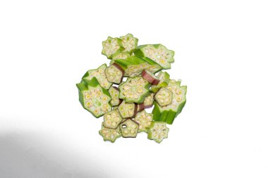 fresh okra ( Lady Finger ) isolated on white background