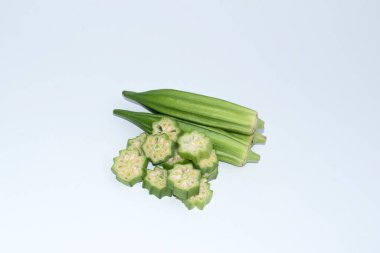 fresh okra ( Lady Finger ) isolated on white background