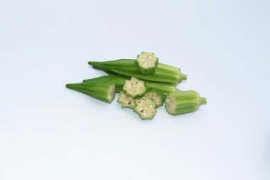 fresh okra ( Lady Finger ) isolated on white background