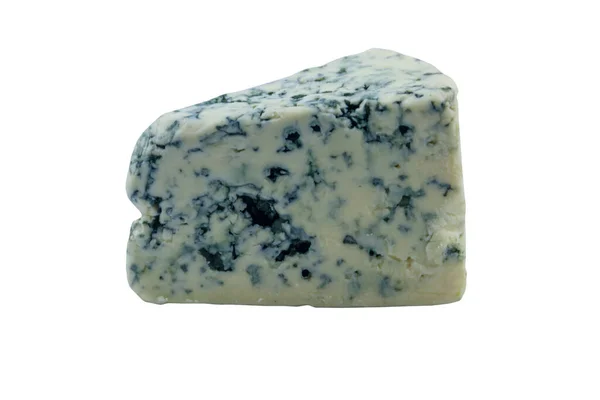 Синий Сыр Плесенью Изолированы Белом Фоне — стоковое фото