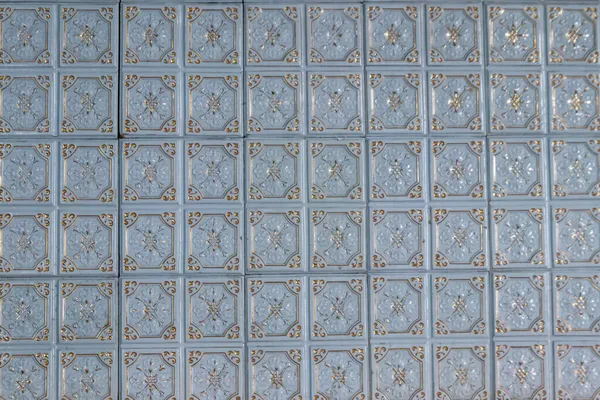Старая Старинная Керамическая Плитка Декоративных Печей Стен Пола Фон Текстура — стоковое фото