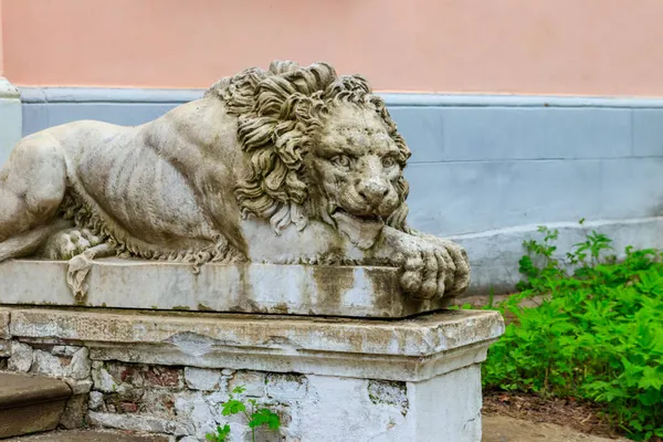 乌克兰哈尔科夫地区Natalyevka庄园内美丽的狮子雕像 — 图库照片