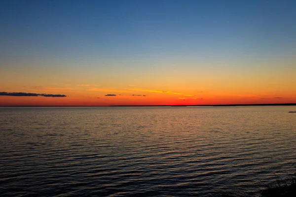 Blick Auf Den Dnjepr Bei Sonnenuntergang — Stockfoto