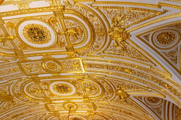 Close Ornate Gilded Golden Ceiling — Stock Photo, Image