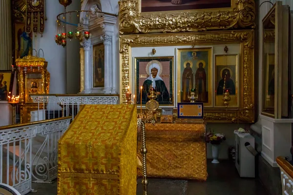 Εσωτερικό Του Καθεδρικού Ναού Της Αγίας Πετρούπολης Ρωσία — Φωτογραφία Αρχείου