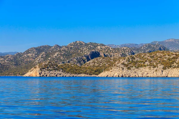 Vista Las Montañas Tauro Mar Mediterráneo Cerca Demre Provincia Antalya — Foto de Stock