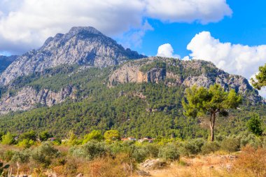 Türkiye 'nin Antalya ilindeki Taurus dağlarının manzarası