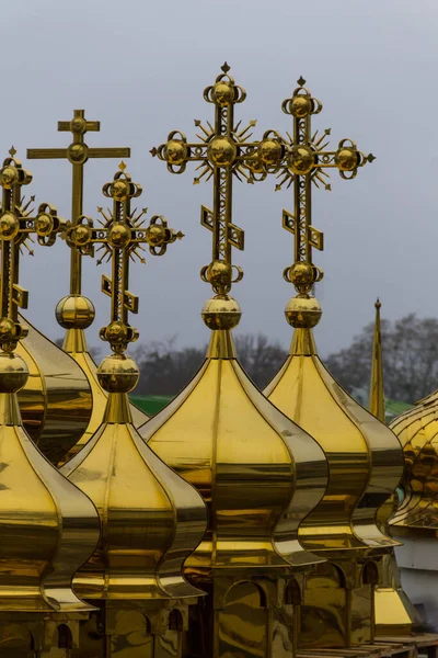 Продажа Куполов Крестов Православных Храмов — стоковое фото