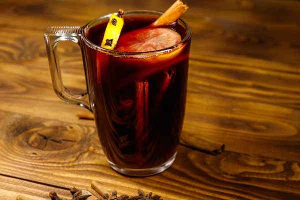 Mulled Wine Spices Wooden Table — Stock Photo, Image