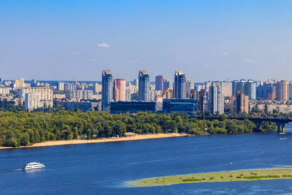 Utsikt Över Vänstra Stranden Floden Dnepr Kiev Ukraina — Stockfoto