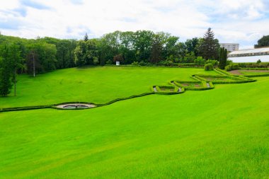 Uman, Ukrayna 'daki Sofiyivka parkındaki Parterre Amfitiyatrosunun manzarası