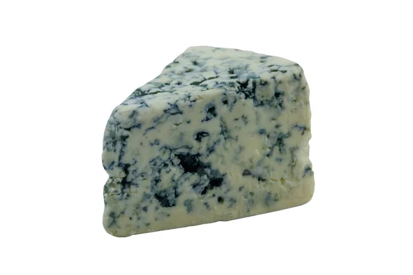 Modrý Sýr Plísní Izolované Bílém Pozadí — Stock fotografie
