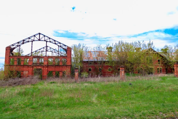 Ruiner Byggnaden Nataljevka Fastighetskomplex Kharkiv Regionen Ukraina — Stockfoto