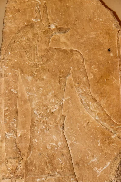 Αρχαία Αιγυπτιακή Θεός Anubis Απεικονίζεται Κεφάλι Ενός Τσακαλιού Anubis Είναι — Φωτογραφία Αρχείου