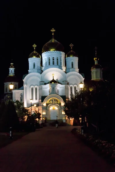 Transfiguration Cathedral Holy Trinity Saint Seraphim Diveyevo Monastery Night Diveyevo — Stock Photo, Image