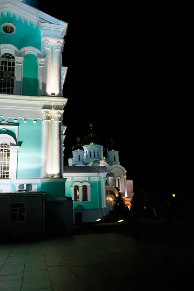 View Holy Trinity Saint Seraphim Diveyevo Convent Night Diveyevo Russia — Stock Photo, Image