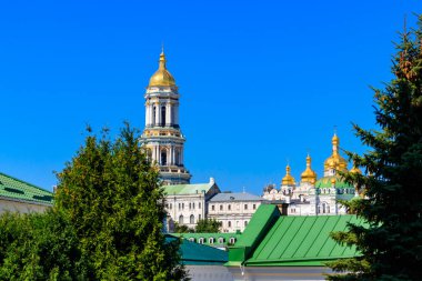 Ukrayna 'daki Kiev Manastırı olarak da bilinen Kiev Pechersk Lavra' nın manzarası