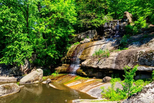 Prachtige Waterval Sofiyivka Park Uman Oekraïne — Stockfoto