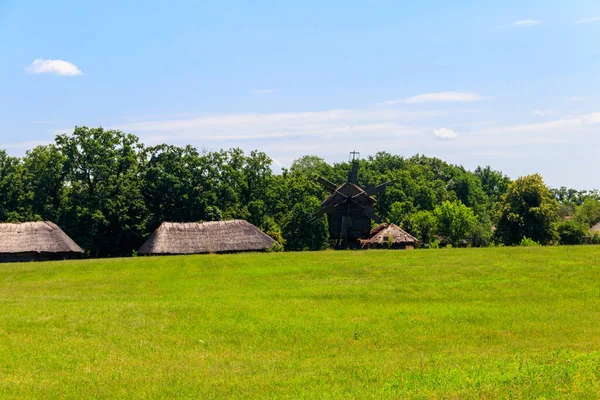 Vista Del Museo Aire Libre Arquitectura Popular Folkways Ucrania Pyrohiv — Foto de Stock