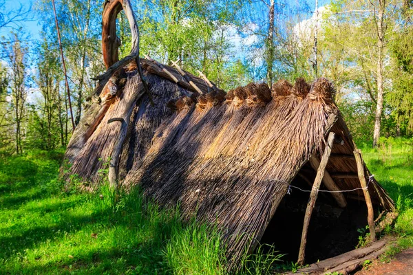 Reconstruction Dwelling 4Th 5Th Centuries Early Slavs Open Air Museum Stock Image
